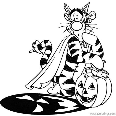 Winnie The Pooh Halloween Coloring Pages Eeyore Trick Or Treat