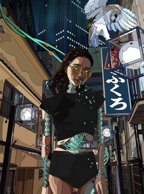 Pin By Roxas On Cyberpunk Cyberpunk Art Cyberpunk Girl Futuristic Art