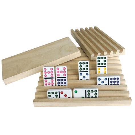 Buy Yuanhe Set Of 4 Solid Wood Domino Trays Domino Tiles Rack Domino