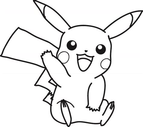 Simple Pikachu Coloring Pages