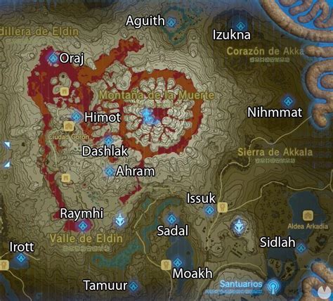 Mapa Mapa Santuarios Zelda Breath Of The Wild