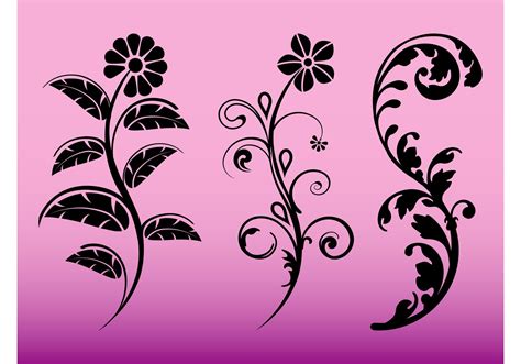 Floral Silhouettes Download Free Vector Art Stock Graphics And Images