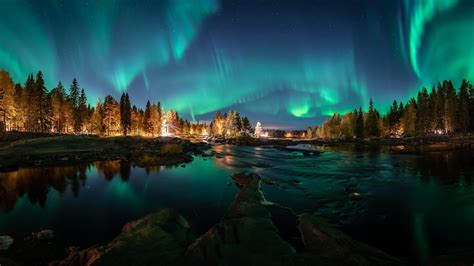 Aurora Borealis Finland Hd Wallpaper Backiee