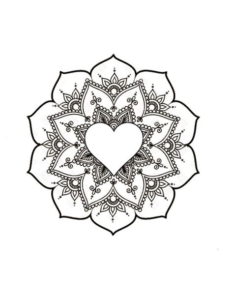 Heart Mandala Solar Plexus Tattoo Small Mandala Tattoo Mandala