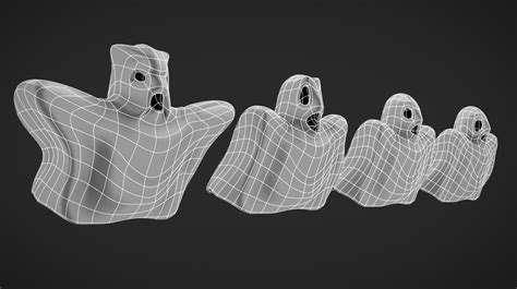 Cartoon Ghosts 3d Model Cgtrader