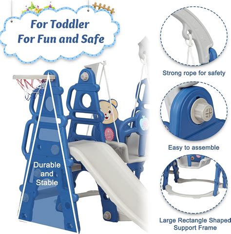 Buy Toddlers Slide And Swing Set Kids Slide 4 In 1 Slide Climber Swing