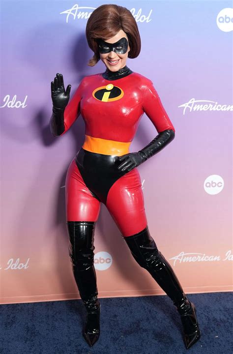 Katy Perry Wears Skintight Elastigirl Costume While Celebrating Disney Night On American Idol