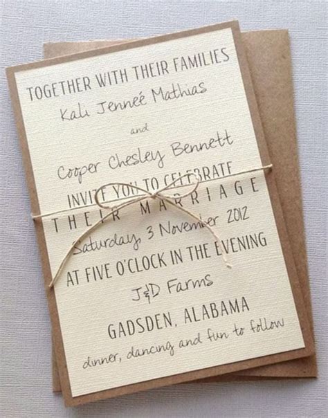 Easy Diy Wedding Invitations - abc wedding