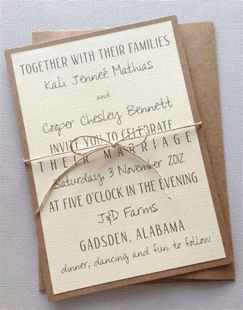 22 Adorable And Easy Diy Wedding Invitations Easy Diy Wedding