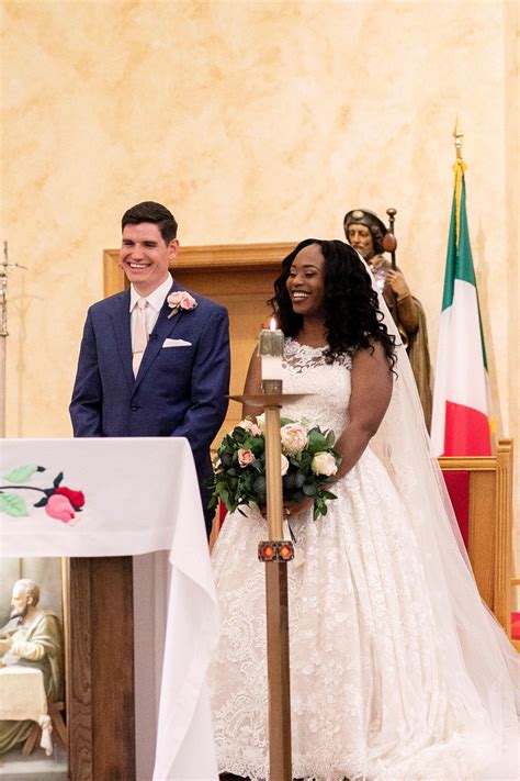 Catholic Wedding Bride And Groom Bwwm Wmbw Interracial Marriage Black