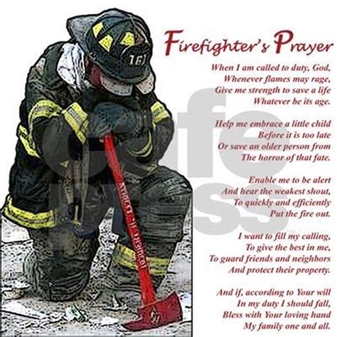 Firefighter Prayer Framed Tile By Fire Rescue Designscom Cafepress