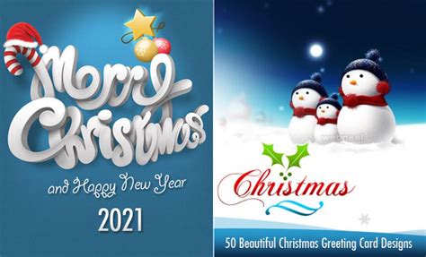 50 Best Christmas Greeting Card Designs From Top Designers 2021