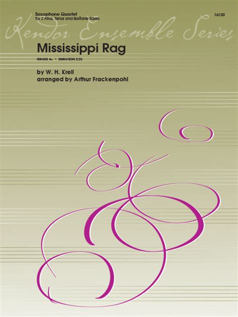 Mississippi Rag By Arthur Frackenpohl Baritone Saxophone Sheet