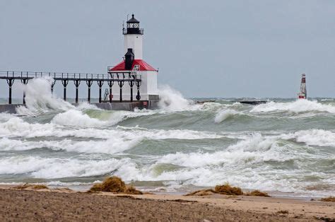Lighthouse At Michigan City Indiana On The South Shore Of Lake
