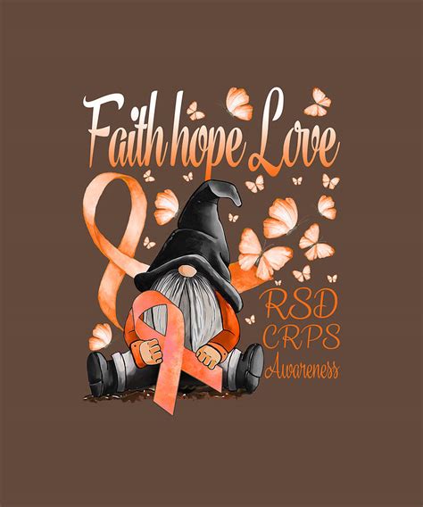 Faith Hope Love Gnomes Rsd Crps Awareness Drawing By Thepassionshop