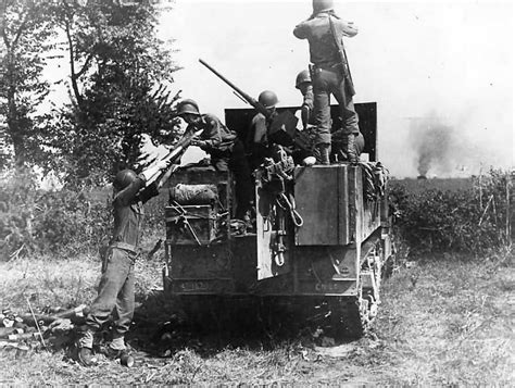 Us Troops In Action On M3 Gun Motor Carriage In Italy 1943 World War