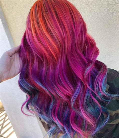 Pin By Nonie Chang On Dyed Hair Rainbow Hair Color High Fashion Hair