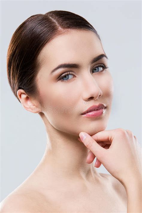 Attractive Woman With Beautiful Face Stock Photo Image Of Looking