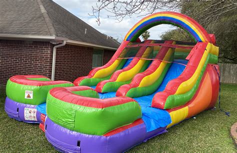 Usa Rainbow Kids Inflatable Slide Sky High Party Rentals