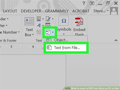 Microsoft word program can help you insert pdf into word doc directly. How to Insert a PDF into a Word Document on PC or Mac ...