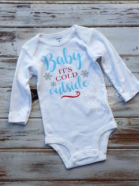 Baby Its Cold Outside Onesie First Christmas Outfit Holiday Outfit