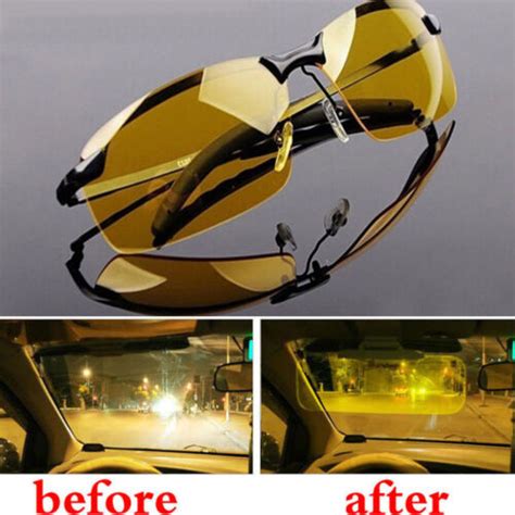 night driving glasses hd anti glare vision polarized yellow lens tinted unisex ebay