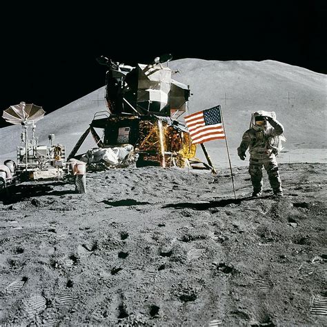 Space Station Moon Landing Apollo James Irwin Lunar Moon Luna Lander Space Probe