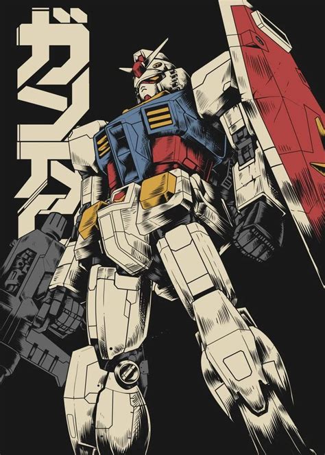 Rx 78 2 Gundam Poster By Wahyudi Artwork Displate Gundam Gundam