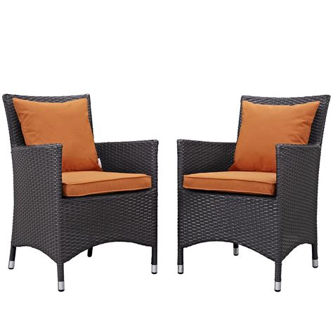 Shop for a wicker furniture set today at wicker paradise. Convene Contemporary 2pc Outdoor Patio Rattan Dining Chair ...