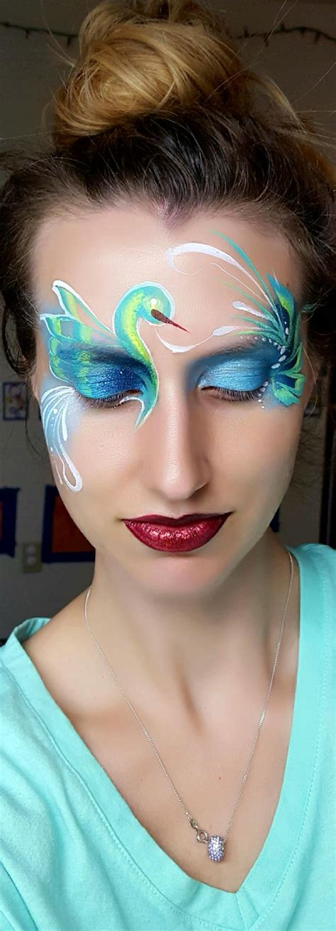 Swan Face Paint Noellesfaceandbodypainting Face Painting Flamingo