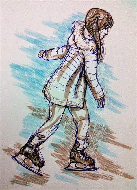 Create A Drawing A Day Ice Skating Girl