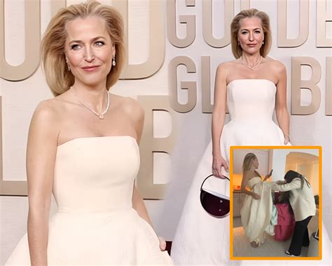 Gillian Anderson Explains Why She Wore A Golden Globes Dress Covered