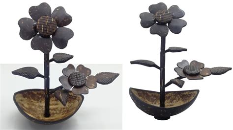Coconut Shell Flowerinexpensive Handmade T Diy Coconut Plant