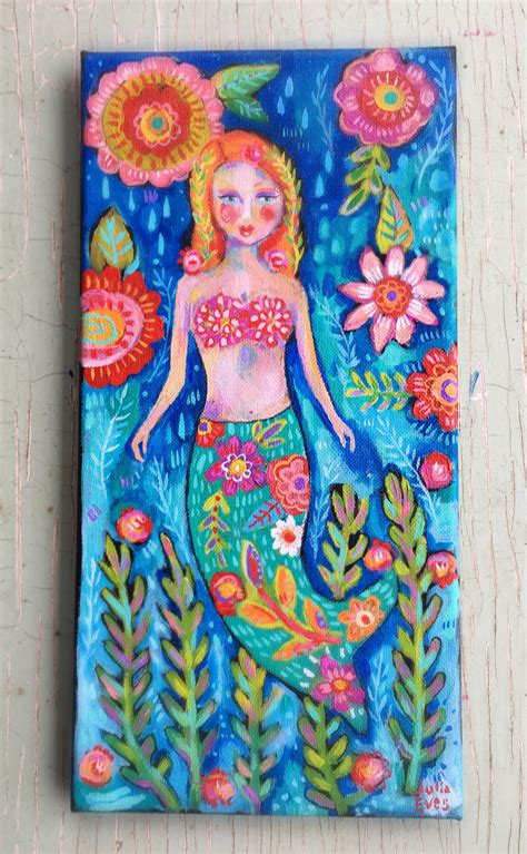 Mermaid Painting On Canvas Etsy Mermaid Painting Painting Art