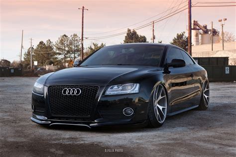 Updated Face Of Black Audi A5 With Custom Mesh Grille Luxury Cars Audi
