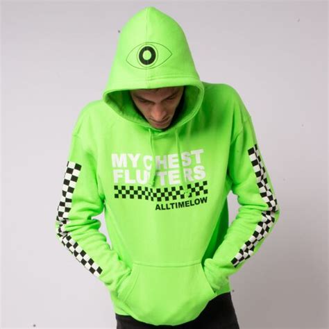 Checkered Hoodie Green All Time Low Official Store