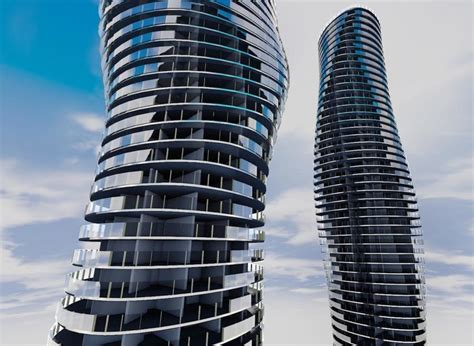 07 Rendering Of The Absolute World Towers Produced With Archicad