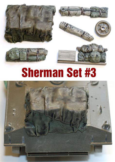 Sh003 135 Sherman Engine Deck And Stowage Set 3 Brookhurst Hobbies
