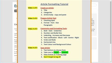 Article Formatting Tutorial 1 Of 4 Create An Article Youtube
