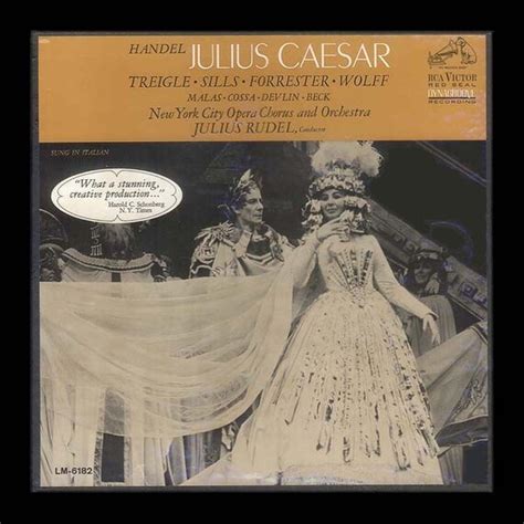 Handel Julius Caesar The Opera Sung In Italian Treigle Sills