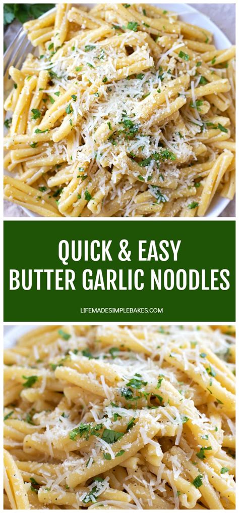 Quick Easy Garlic Butter Noodles Life Made Simple