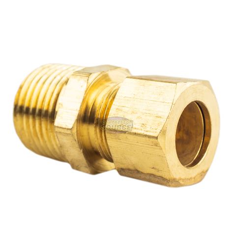2 Pack 12 X 12 Male Npt Connector Brass Compression Fitting For 12