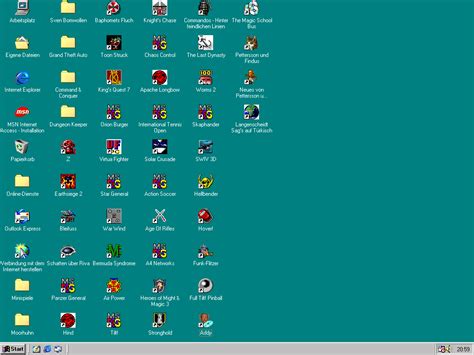 My Windows 98 Se Desktop Which Games Do You Remember And Which Games