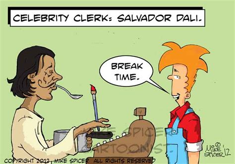 Mike Spicer Cartoonist Caricaturist Celebrity Clerk Salvador Dali