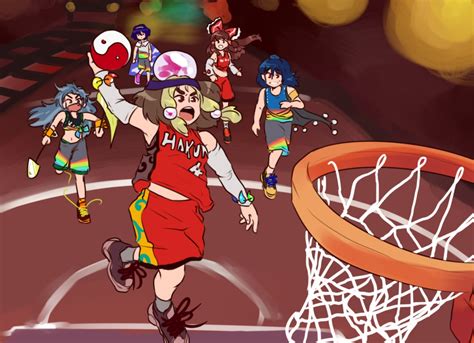 Safebooru 5girls Adapted Costume Bangs Basketball Court Basketball