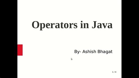 Java Tutorial 12 Operators And Its Types Arithmetic And Unary
