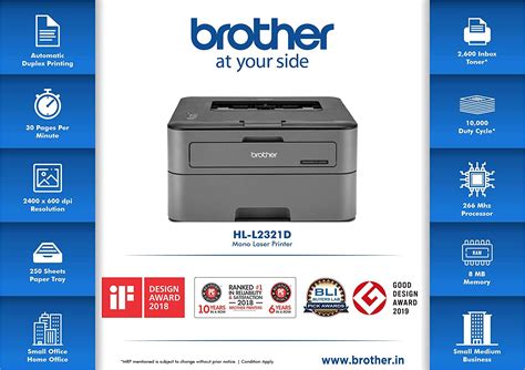 How to manually download and update recommendation: Brother HL-L2321D Single-Function Monochrome Laser Printer with Auto Duplex Printing - Umiya ...