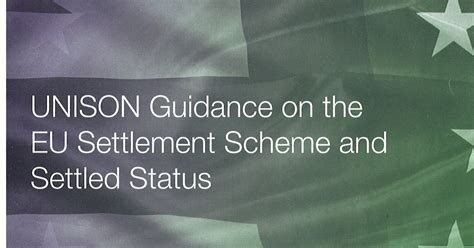 Angus Unison Unison Guidance On The Eu Settlement Scheme And Settled Status