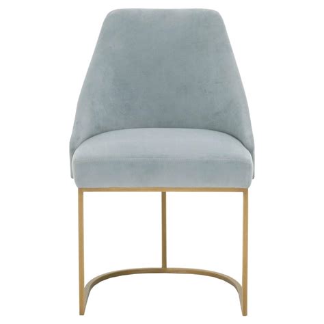 Cool contemporary furniture at great prices. Patricia Modern Brushed Gold Blue Velvet Upholstered ...