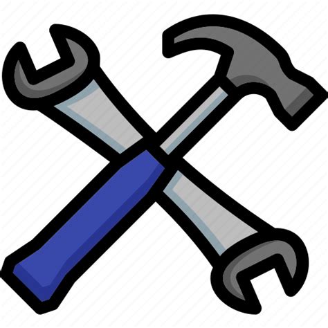 And Colour Hammer Spanner Tools Ultra Icon Download On Iconfinder